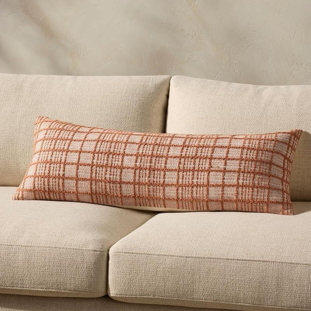 Loloi Magnolia Home by Joanna Gaines Liv Collection PMH0064 Rust 13'' x 35'' Cover w/Down Pillow