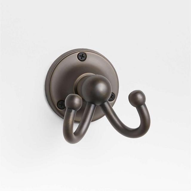 Classic Round Brushed Bronze Bathroom Towel Hook