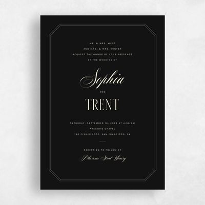 Multi-Colored Wedding Invitation - Naida Portrait