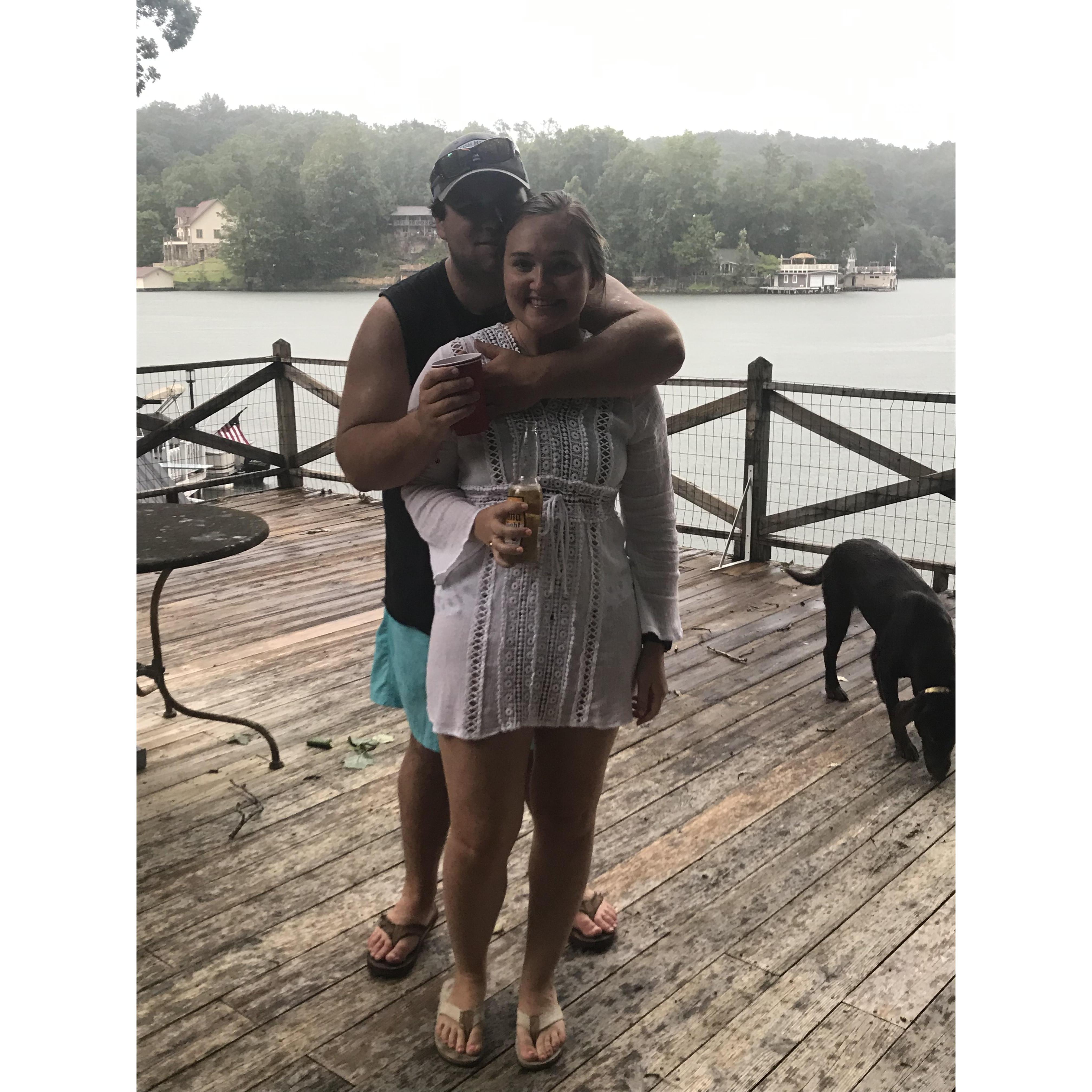 Weekend at the lake after the proposal!