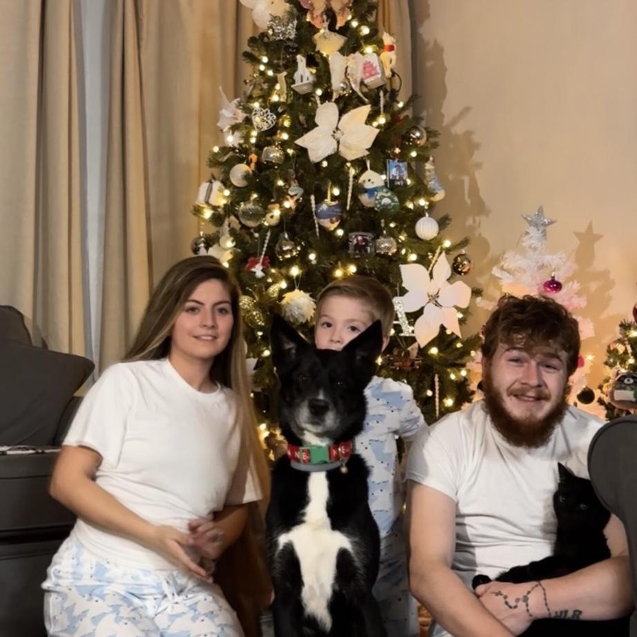 Our first Christmas and our last Christmas in that apartment.
