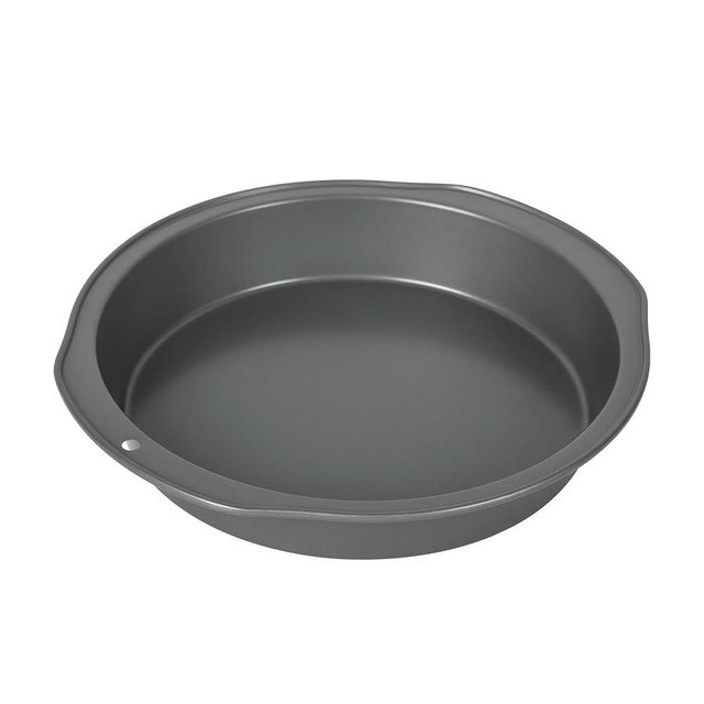 Bakeley Round Cake Pan, 8 Inch Non-Stick Chiffon Bakeware Mold Easy Demolding for Oven Baking (Dark Grey)