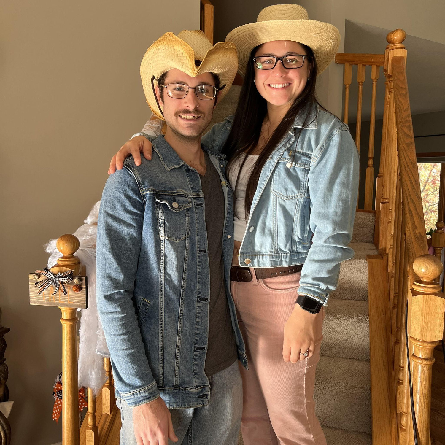 First Halloween together - we were Sony and Cher!