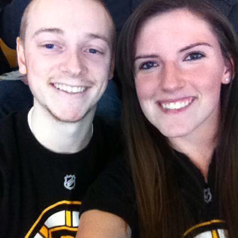 Selfie during a Bruins game in Boston