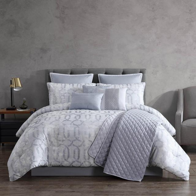 10pc King Bergen Comforter Set Blue - Riverbrook Home