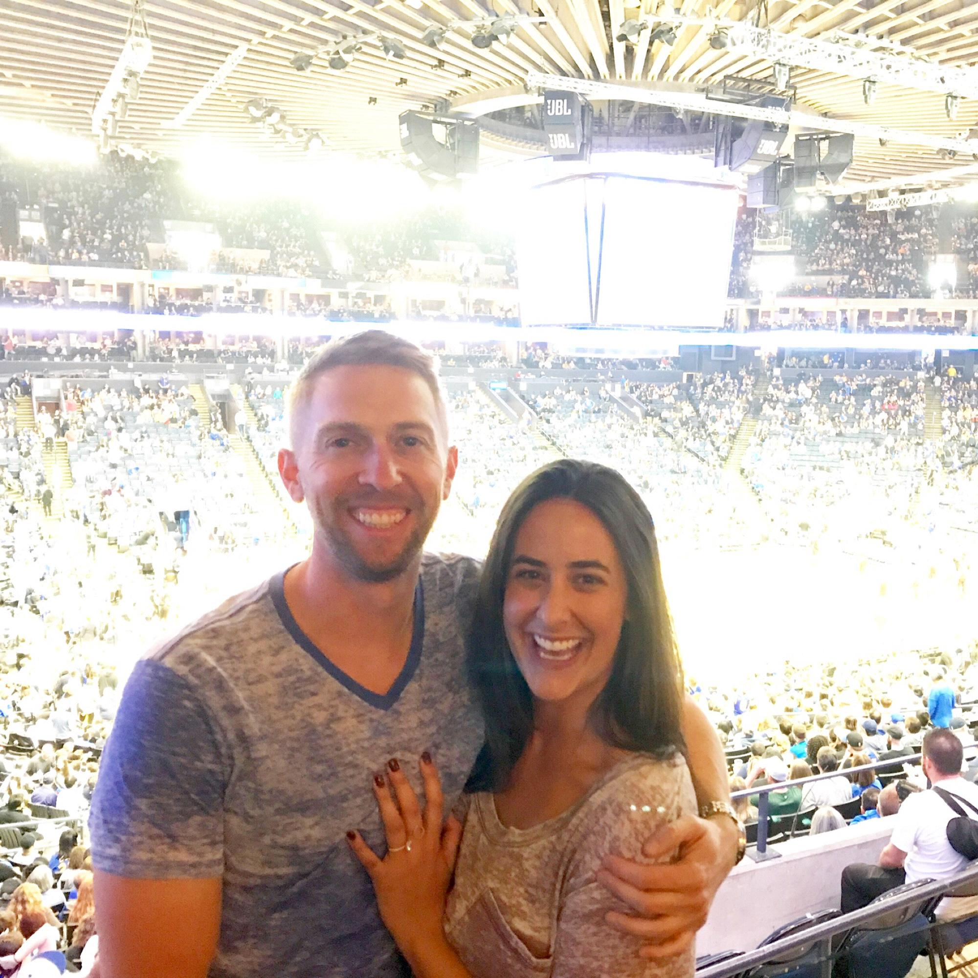The day we got engaged! Go Warriors!