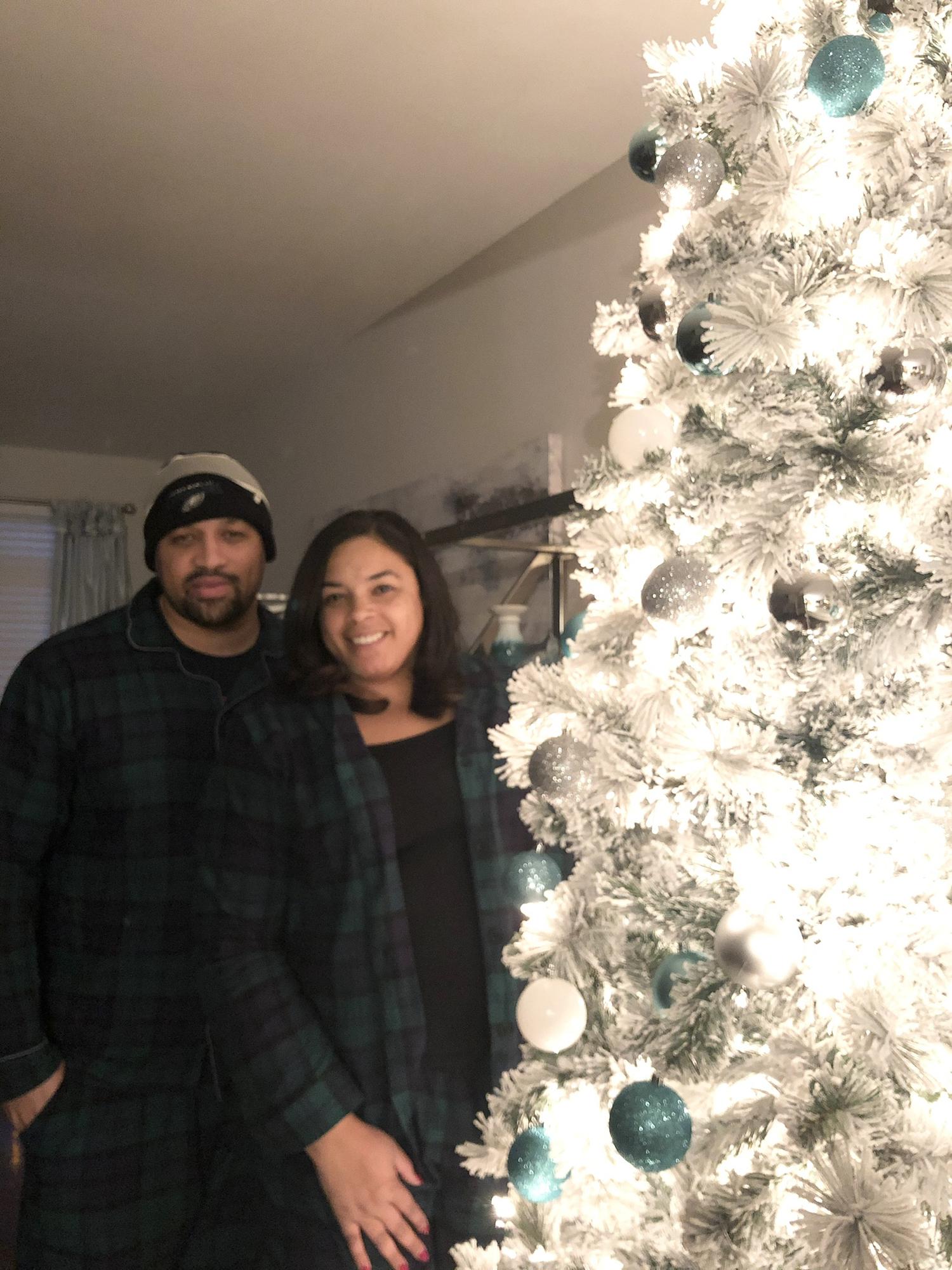 Matching in our Christmas PJs....we were super sick but still enjoyed the day together