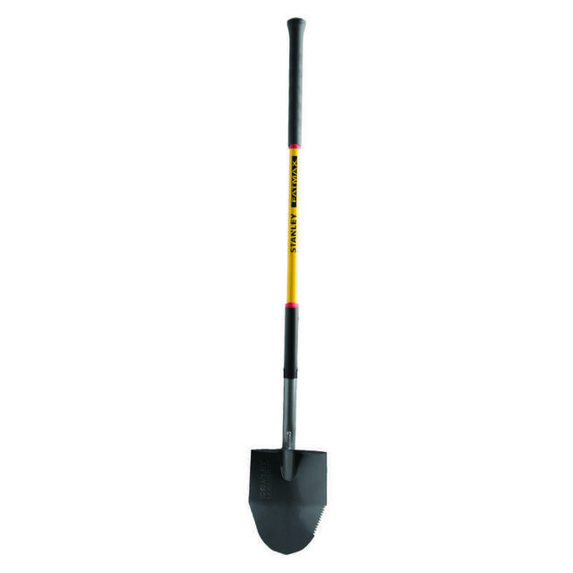 Stanley Fatmax Steel blade Fiberglass Handle 5 inch W X 60 inch L Round Point Shovel