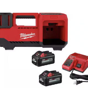Milwaukee M18 18-Volt Lithium-Ion Cordless Inflator with Two 6.0Ah Batteries and Charger 2848-20-48-59-1862S