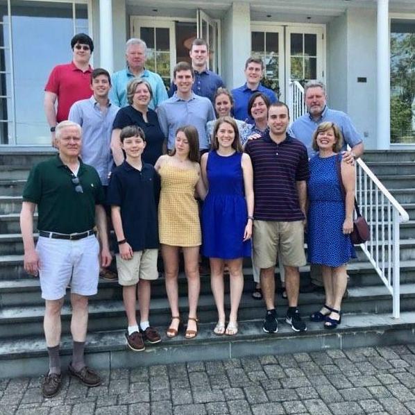 Patterson family photo in front of the church where we're getting married!