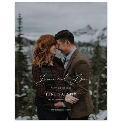 Light Sky, Blue Wedding Digital Save the Date - Mirador Photo