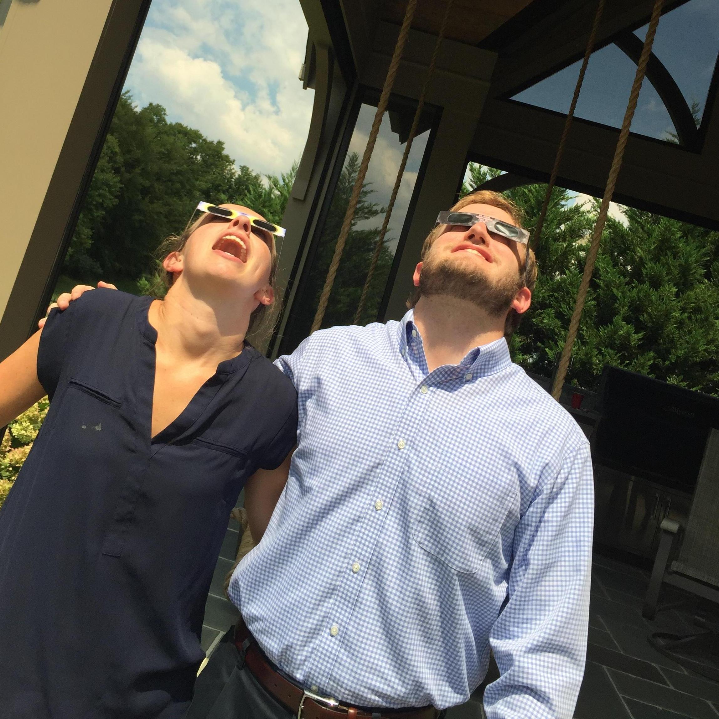 Viewing the eclipse at Becky's
