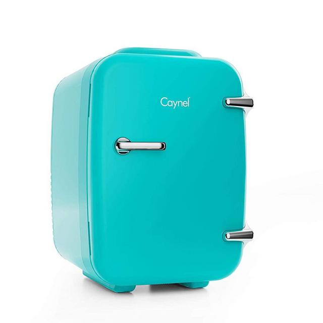 CAYNEL Mini Fridge Portable Thermoelectric 4 Liter Cooler and Warmer for Skincare, Eco Friendly Beauty Fridge For Foods,Medications, Cosmetics, Breast Milk, Medications Home and Travel