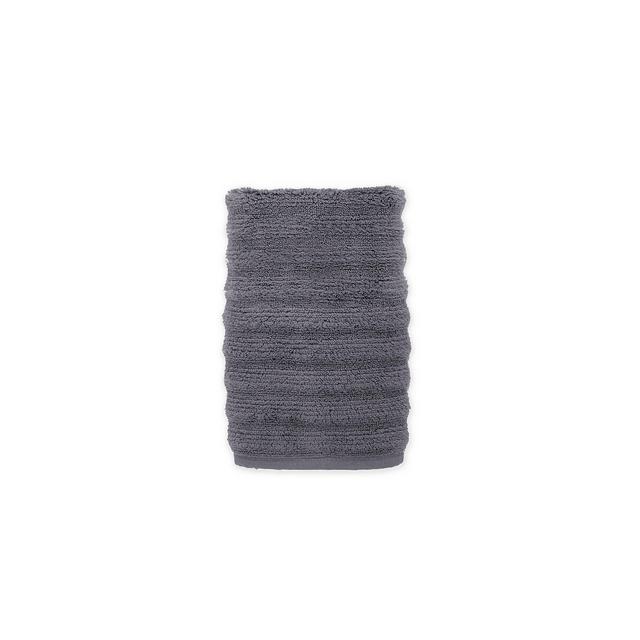 Turkish Ribbed Hand Towel in Charcoal