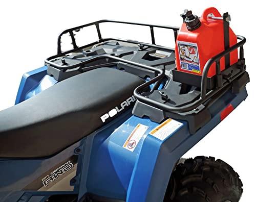 Hornet Outdoors ATV Rack, Heavy Duty Made in USA Polaris Sportsman 2014-2024 Rear Rack, Tool Less Installation, All Steel Welded and Powder Coated, Fits 2014-2024 Sportsman (Except X2), Black