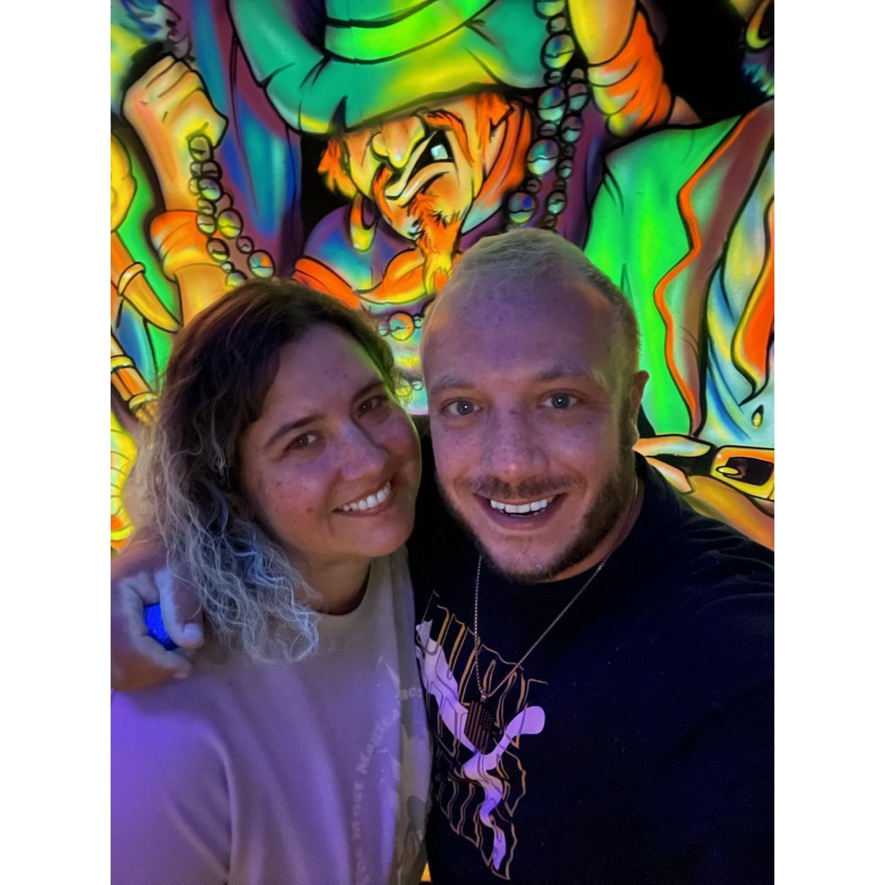 Black light mini golf