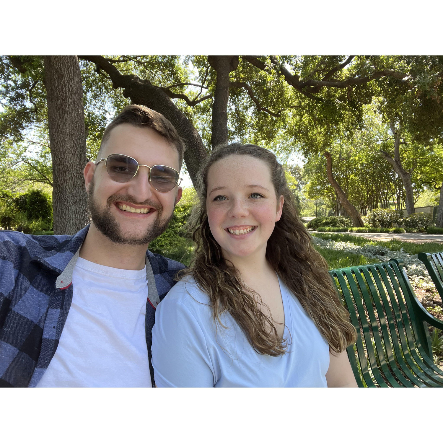 Celebrating our 1-year anniversary at the Dallas Arboretum