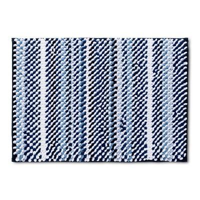 24" x 17" Loop Memory Foam Bath Rug Nighttime Blue - Room Essentials™