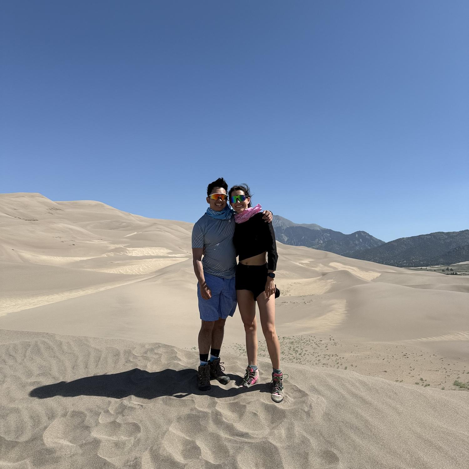 Sand boarding at Sand Dunes National Park