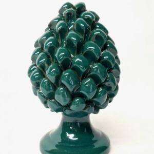 Sicilian Santo Stefano 8″ Green Pigna Finial