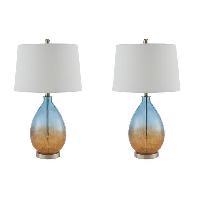 (Set of 2)26" Cortina Table Lamp Blue