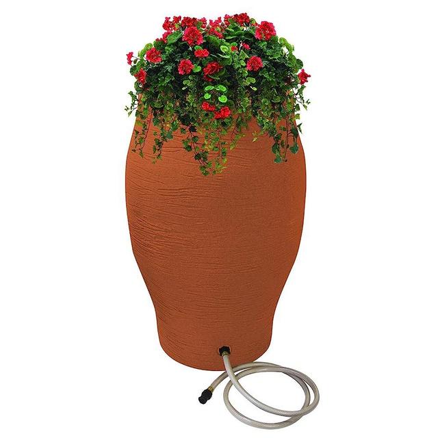 Emsco Group 2232-1 Rescue Flatback Stoneware, 50 Gallons, Terracotta 50 Gallon rain Barrel urn, Terra Cotta