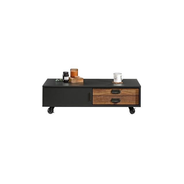 Sauder Boulevard Cafe Coffee Table Black With Vintage Oak Accents