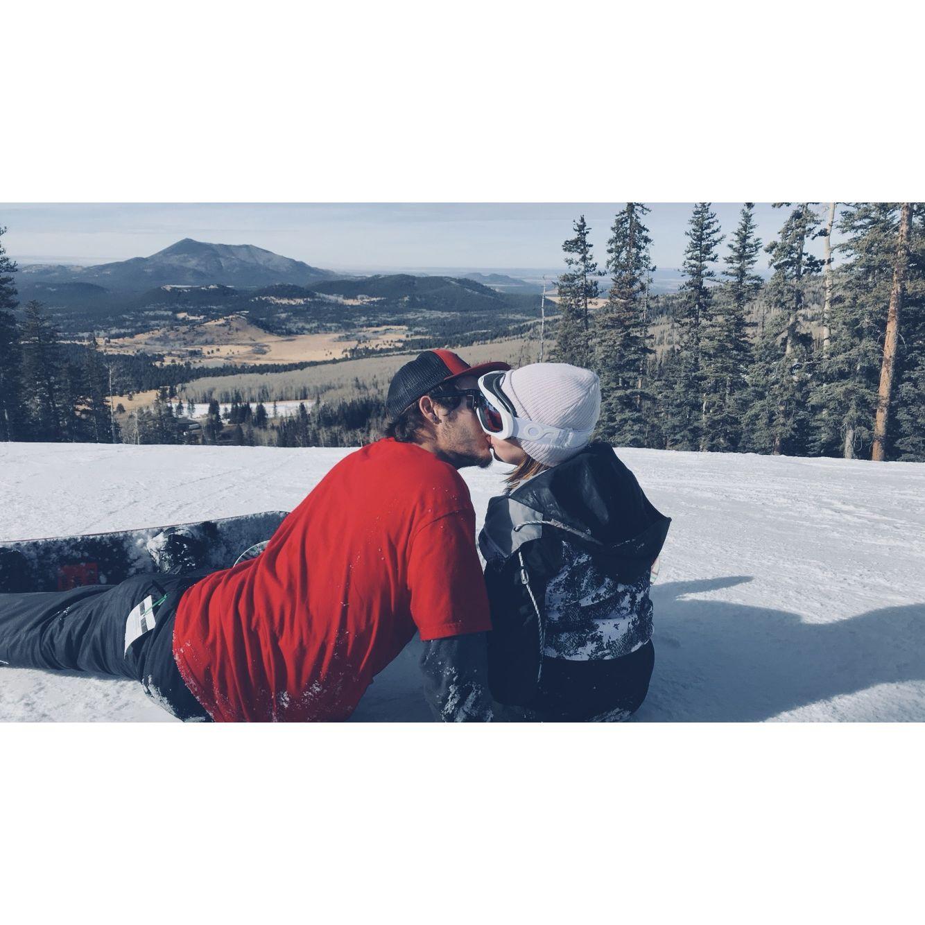 first snowboarding trip together