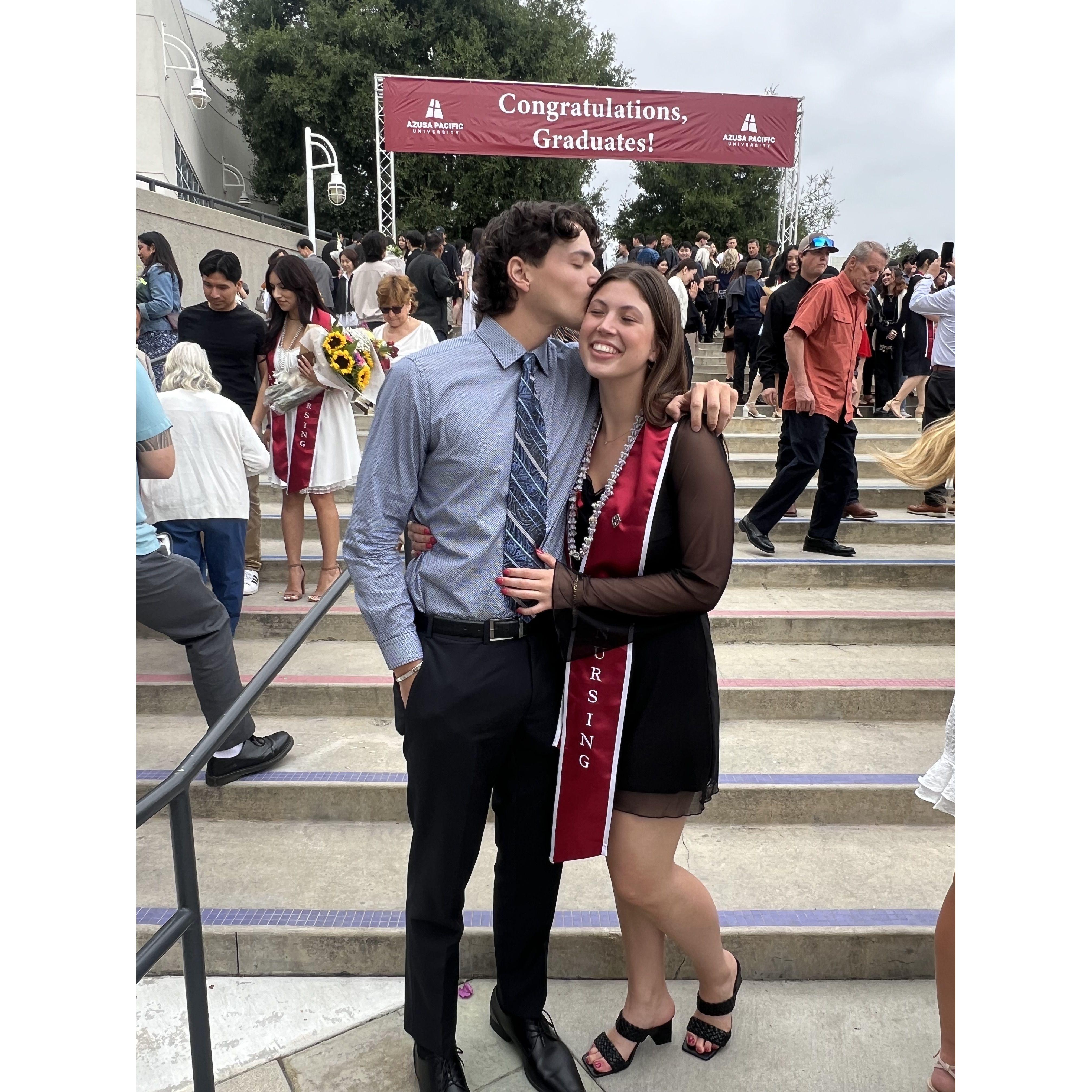 Michael being the best support to Annika through nursing school