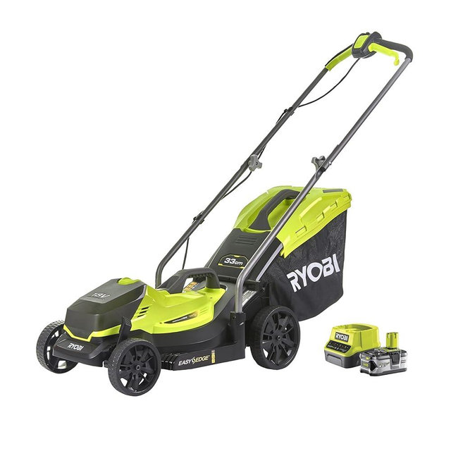 Ryobi OLM1833B Lawnmower Battery 18V ONE+ 33cm 35Lt Mulching 25-65mm Kit 4.0 Ah