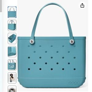 BOGG BAG - Tote for Beach, Pool, Boat, Sports - All Purpose EVA - White Buttons