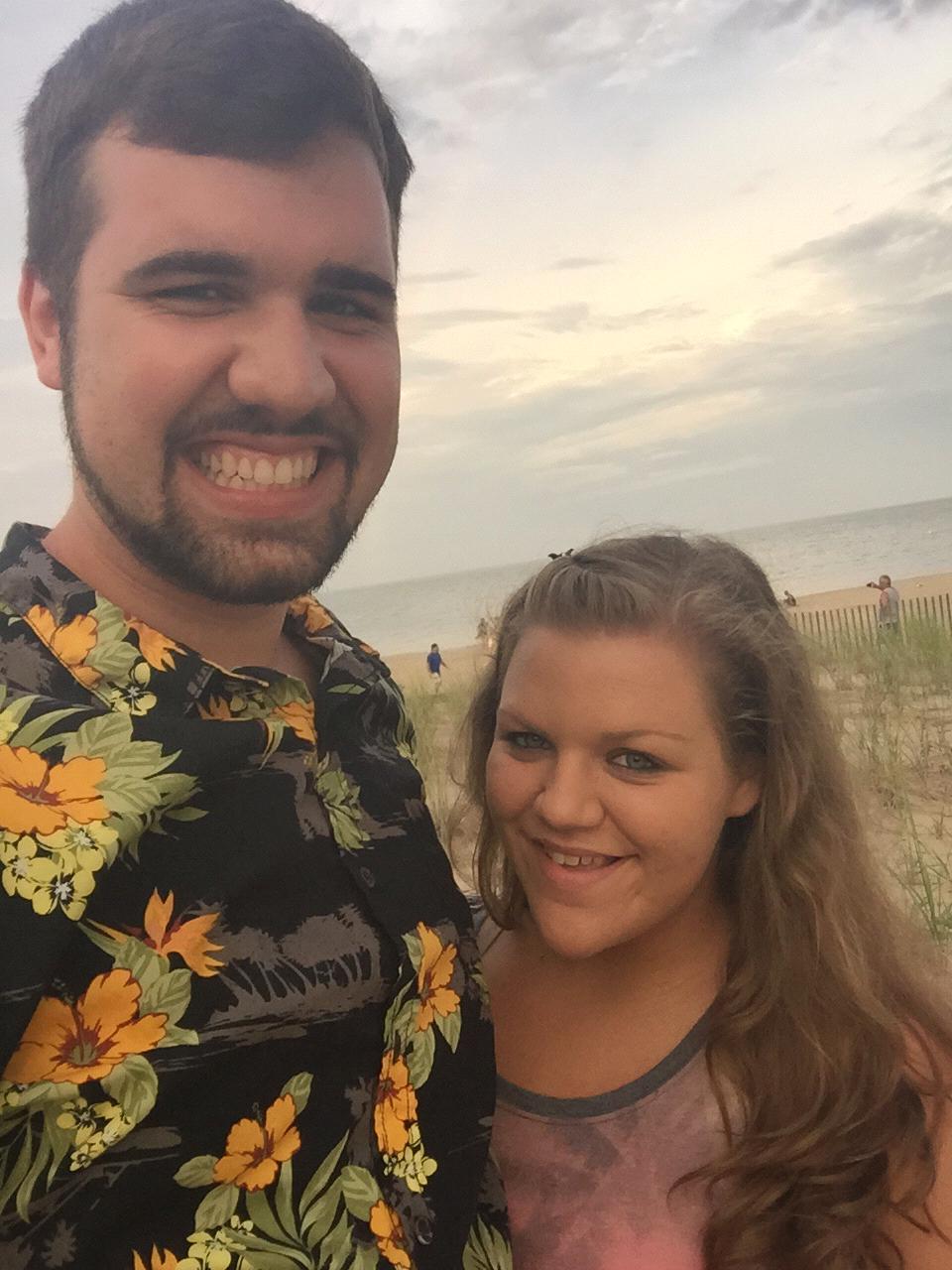 July 8th 2015. At the beach to celebrate our 3 year anniversary.