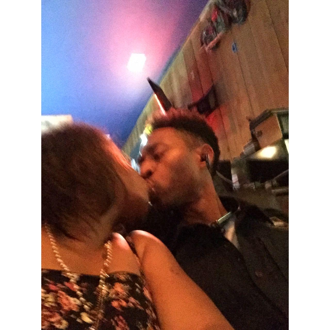 A public kiss at Sweet Lorraine's! He changed the story!