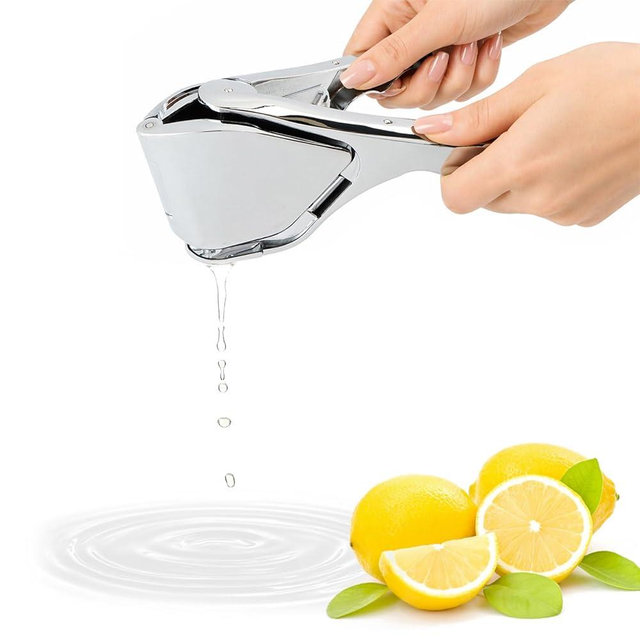 Lemon Squeezer, Stainless Steel Lemon Juicer, Manual Juicer for Lemon Citrus Lime Orange, Handheld citrus SqueezerSqueeze out as much juice as possible - drain every last drop