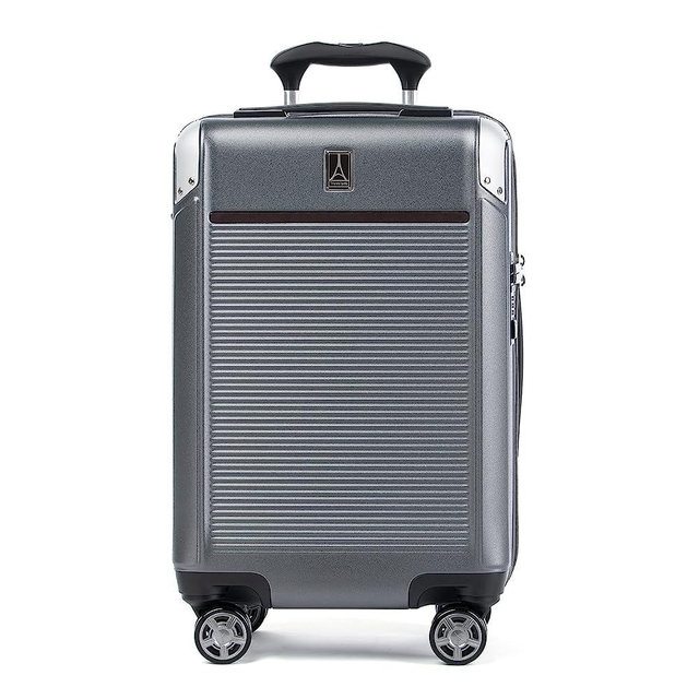 Travelpro Platinum Elite Hardside Expandable Spinner Wheel Luggage TSA Lock Hard Shell Polycarbonate Suitcase, Vintage Grey, Carry-on 21-Inch
