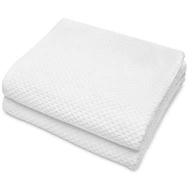 COTTON CRAFT Euro Spa Waffle Wash Cloth - Set of 12 Luxury Pure Ringspun  Cotton Waffle Weave Bathroom Face Towel - Everyday Plush Absorbent Hotel  Gym