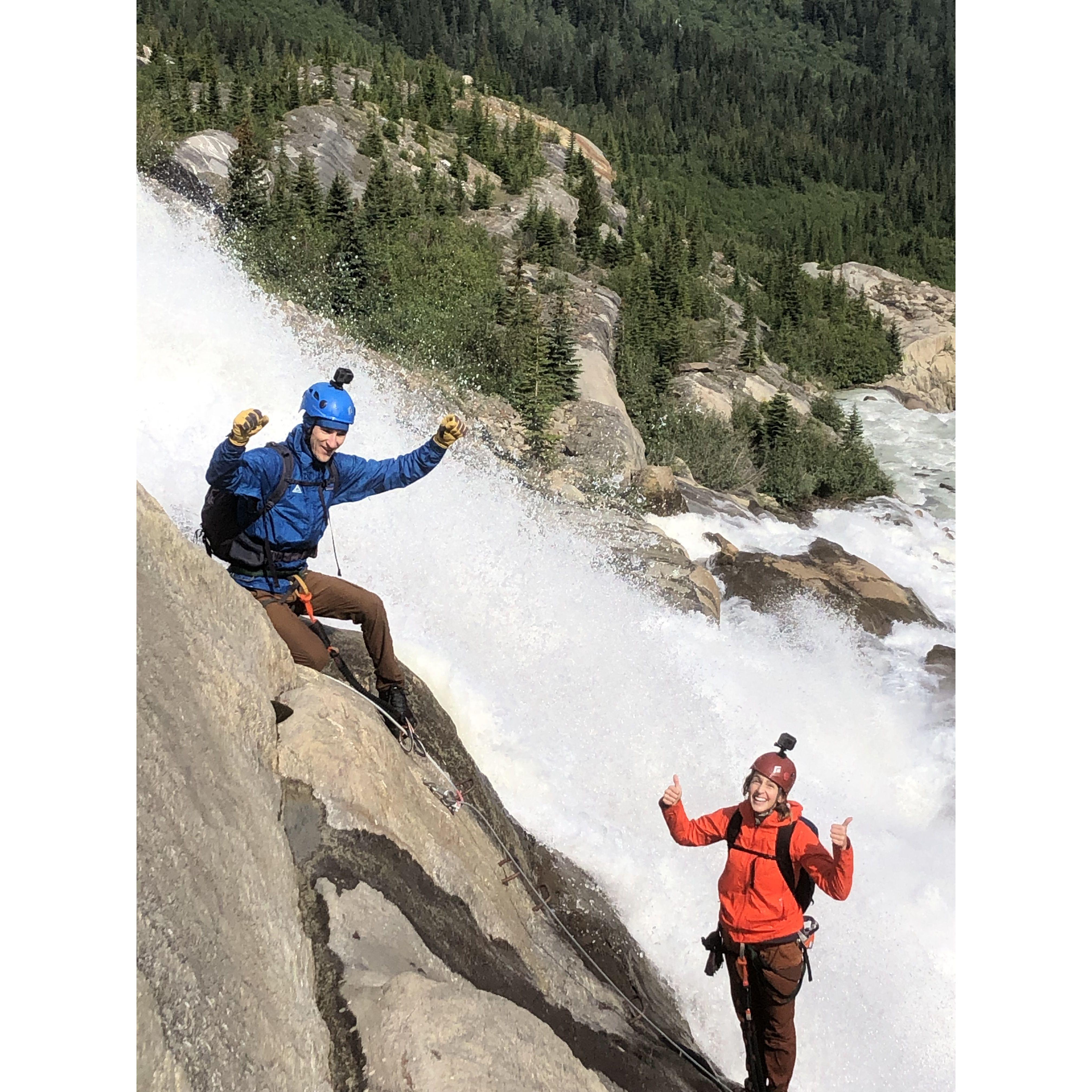 Hiking up a waterfall is just the beginning