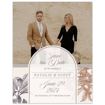 Dusty Eggplant, Purple Wedding Digital Save the Date - Ridgemoor Portrait