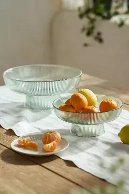 Glass Pedestal Serving Bowl