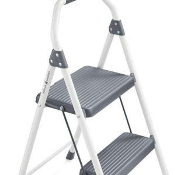 2-Step Compact Steel Step Stool, 225 lbs. Load Capacity Type II Duty Rating (8ft. Reach Height)