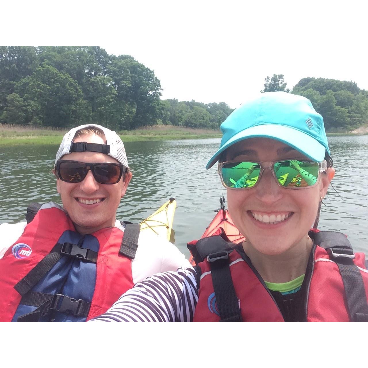 Kayak adventures in Glen Island State Park