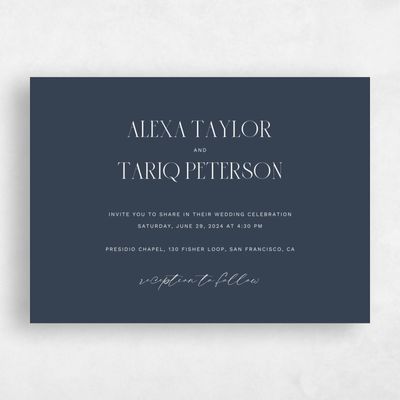 Blue Landscape Wedding Invitation - Roberts Landscape