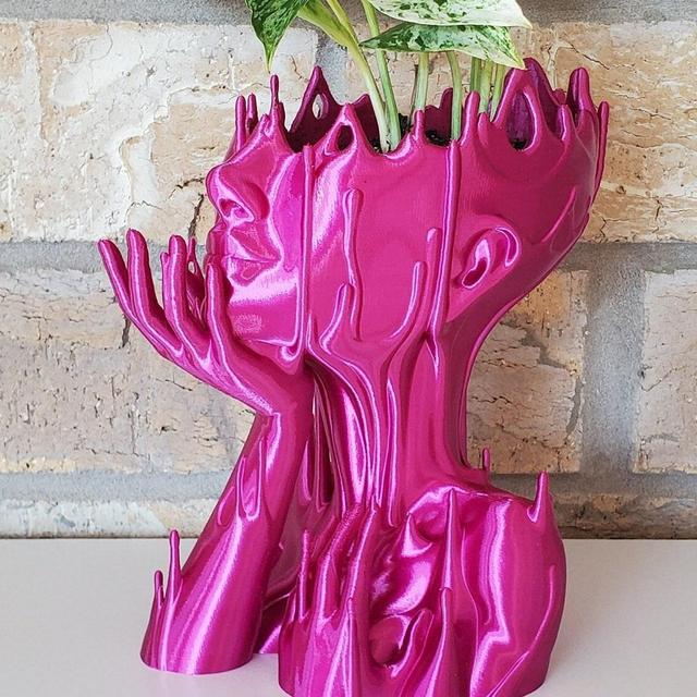 Goddess Head Planter Flower Pot for Home and Garden Decoration / Melted Woman Medusa Face Flower Pot 3D Printed Plant Pot Unique