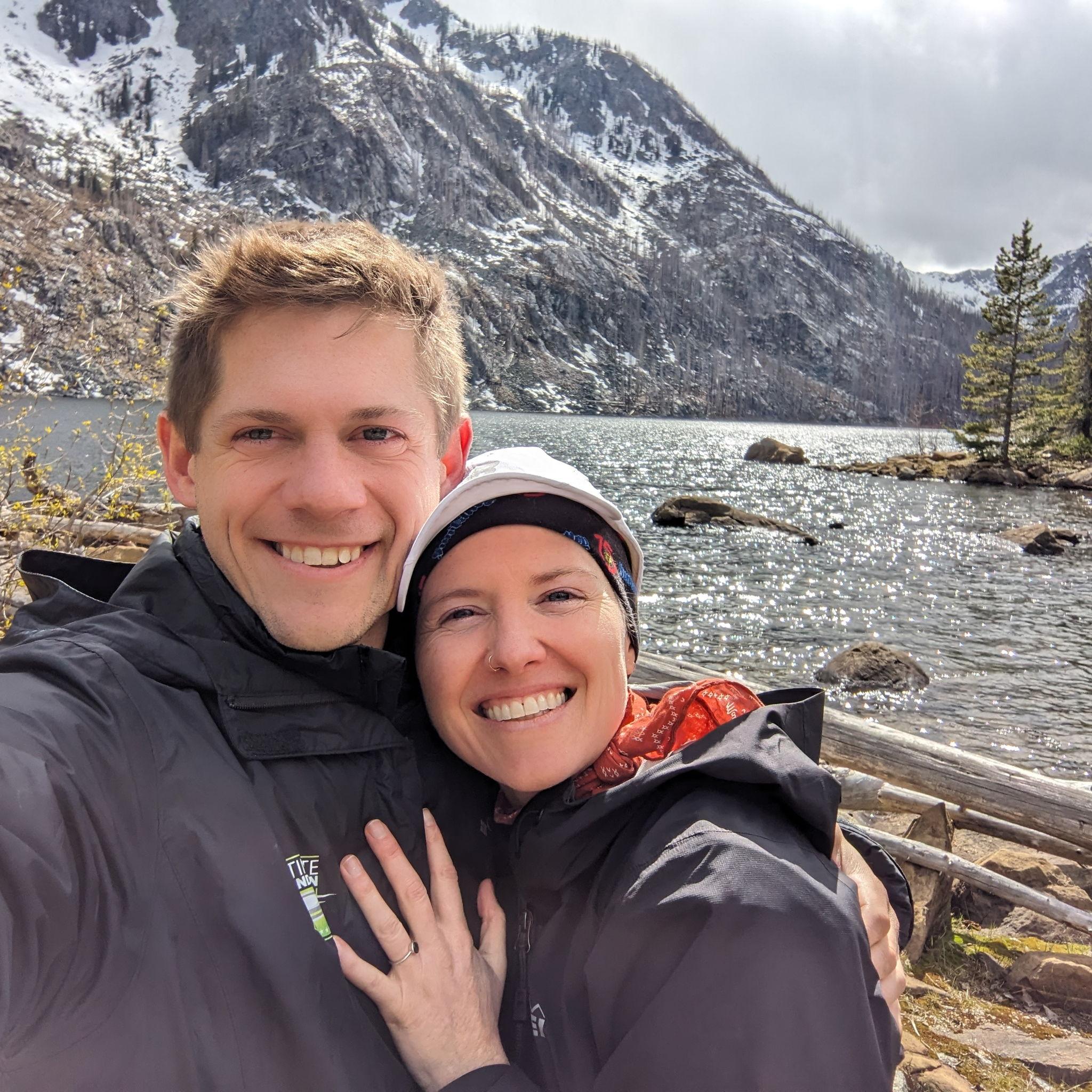 Trip to the Enchantment Mountains in Washington state in May 2025. Ellye got sick and it was very cold so we had to cancel our backpacking trip, but Tristan proposed anyways!
