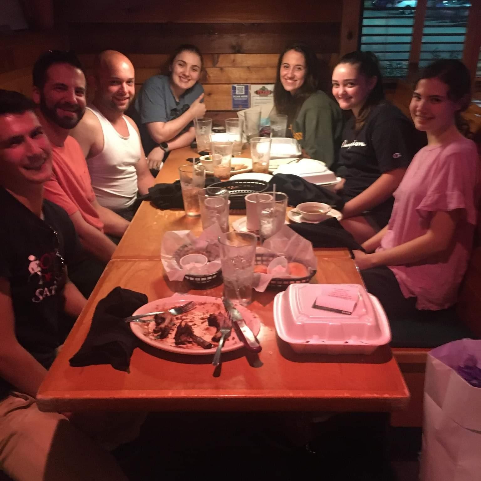 Aug. 10, 2020 - Our first public date was a Going Away party for 1 of Shawn's co-workers at Texas Roadhouse after Eden insisted Shawn invite Joe so she could meet him.
Photo Credit: Waitress