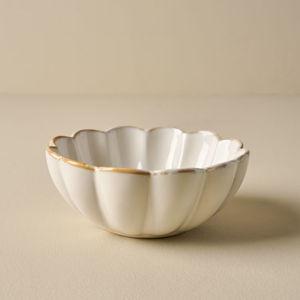Cream Scalloped Cereal Bowl