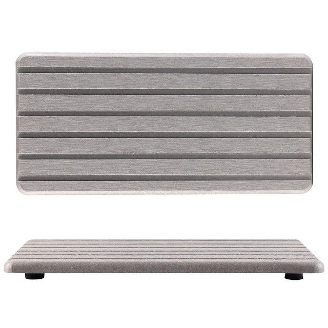 NiuYichee 2 PCS Water Absorbent Diatomite Coasters Rectangle(8.27"x3.94"), Grooved Design, Water Absorbing Stone Used for Hand Soaps & Plants & toiletries in The Modern Home
