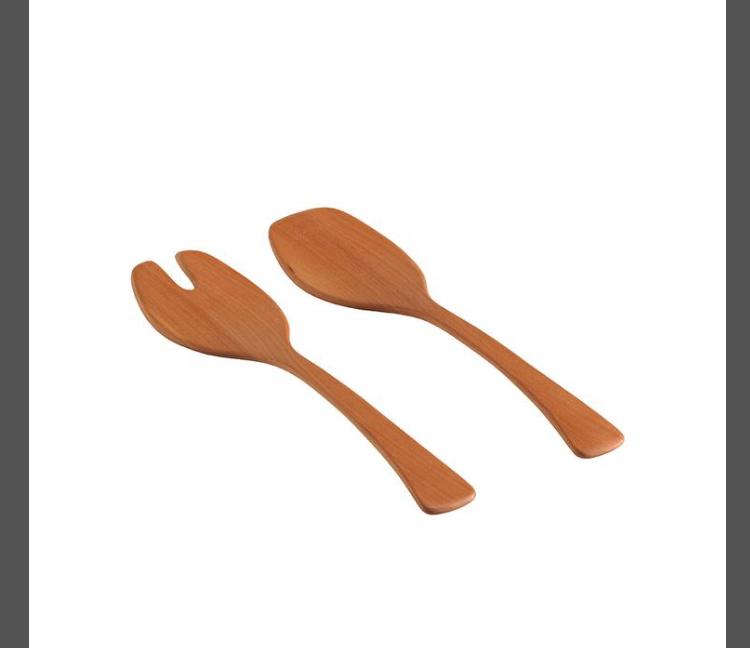 Andrew Pearce Cherry Wood Salad Servers