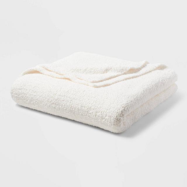 King Cozy Chenille Bed Blanket White - Threshold™