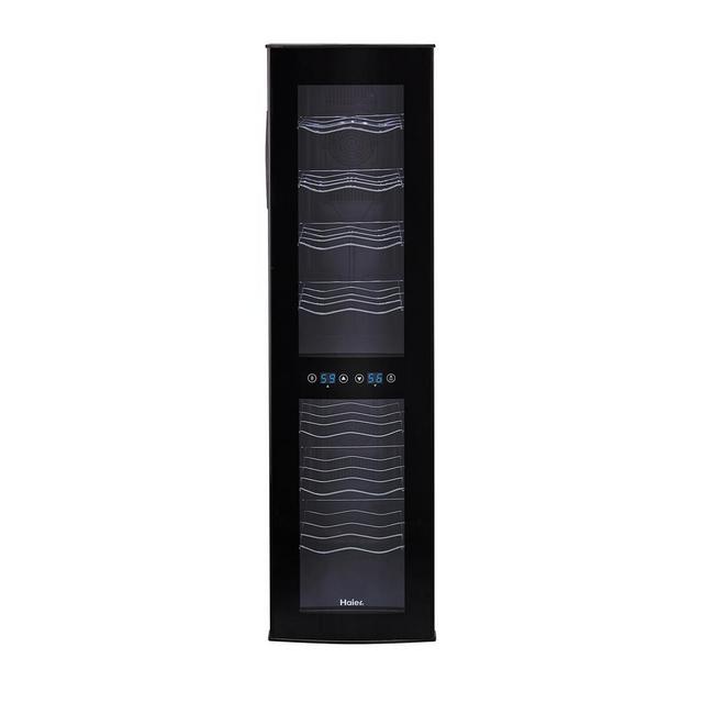 18-Bottle Dual Zone Ultra-Quiet Wine Cellar in Black